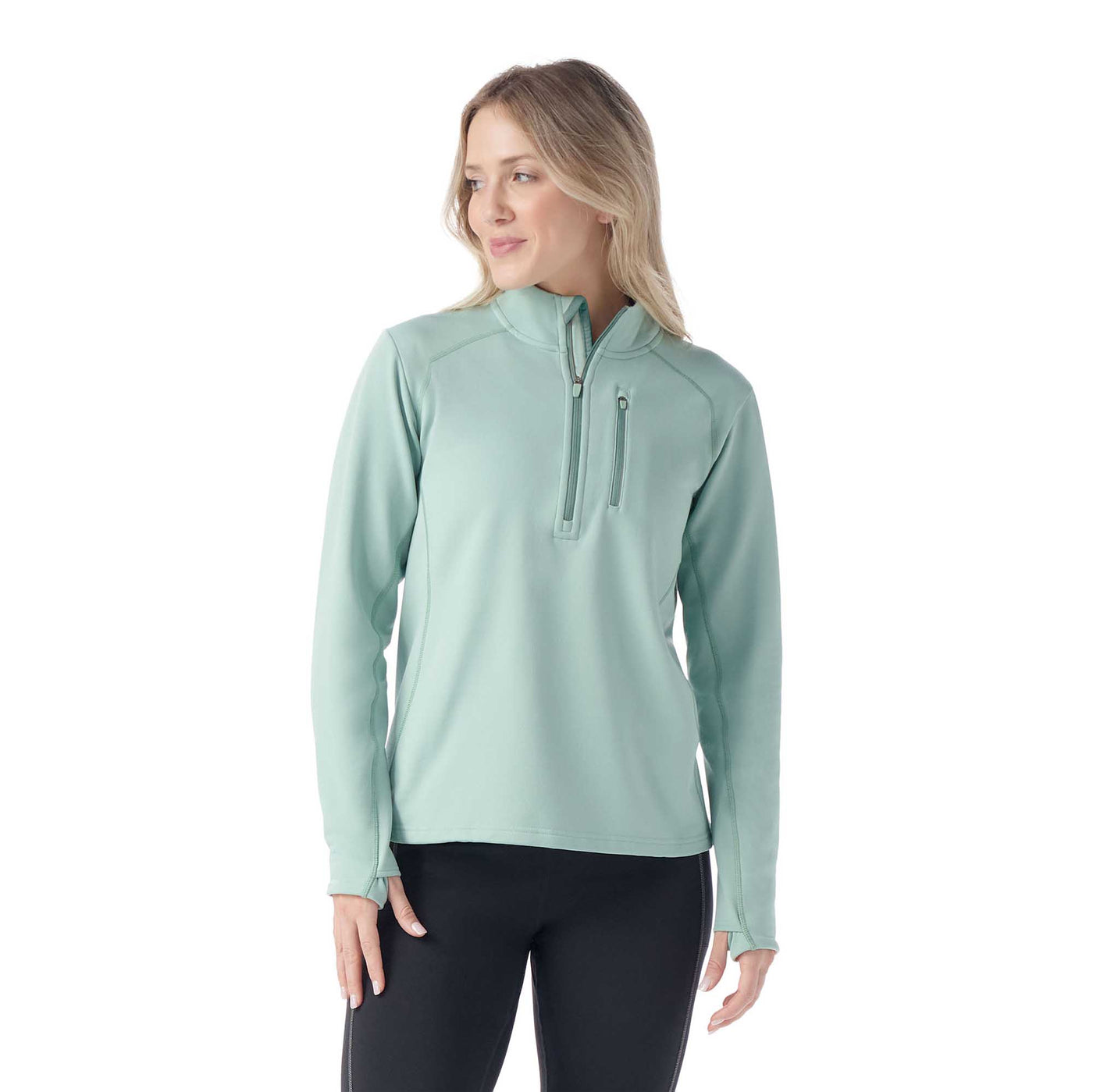 Smartwool Women's Active Fleece 1/2 Zip 2025 ARCTIC GREEN