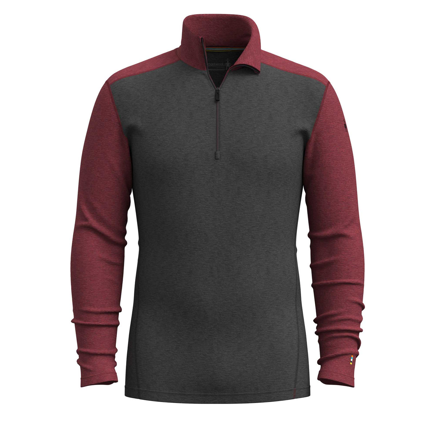 Smartwool Men's Classic Thermal Merino Base Layer 1/4 Zip 2025 CHARCOAL/CURRANT