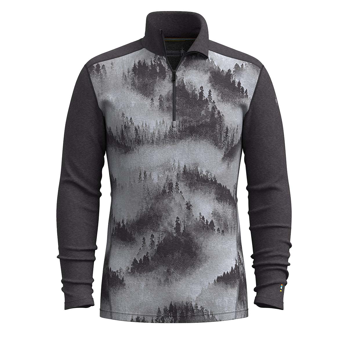 Smartwool Men's Classic Thermal Merino Base Layer 1/4 Zip 2025 CHARCOAL FOGGY PINES