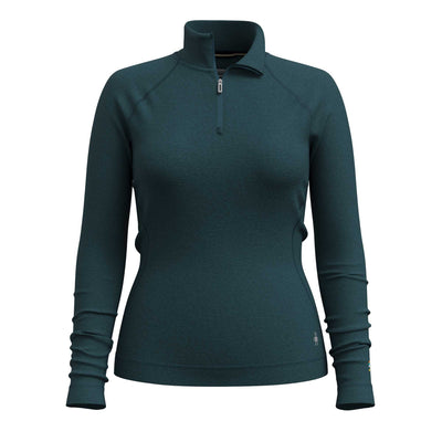 Smartwool Women's Classic Thermal Merino Base Layer 1/4 Zip 2025 TWILIGHT BLUE HEATHER