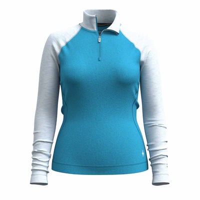 Smartwool Women's Classic Thermal Merino Base Layer 1/4 Zip 2025 DEEP POOL BLUE