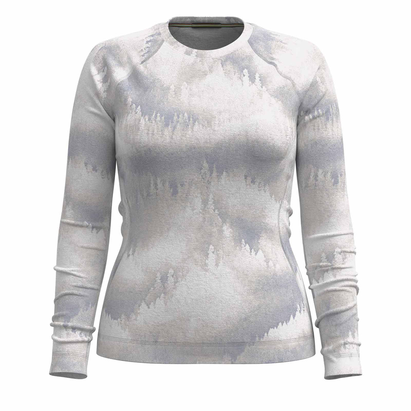 Smartwool Women's Classic Thermal Merino Base Layer Crew 2025 LIGHT GRAY FOGGY PINES