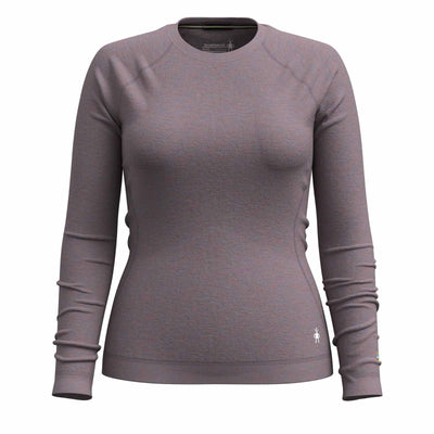 Smartwool Women's Classic Thermal Merino Base Layer Crew 2025 N81 Chalk Violet Heather