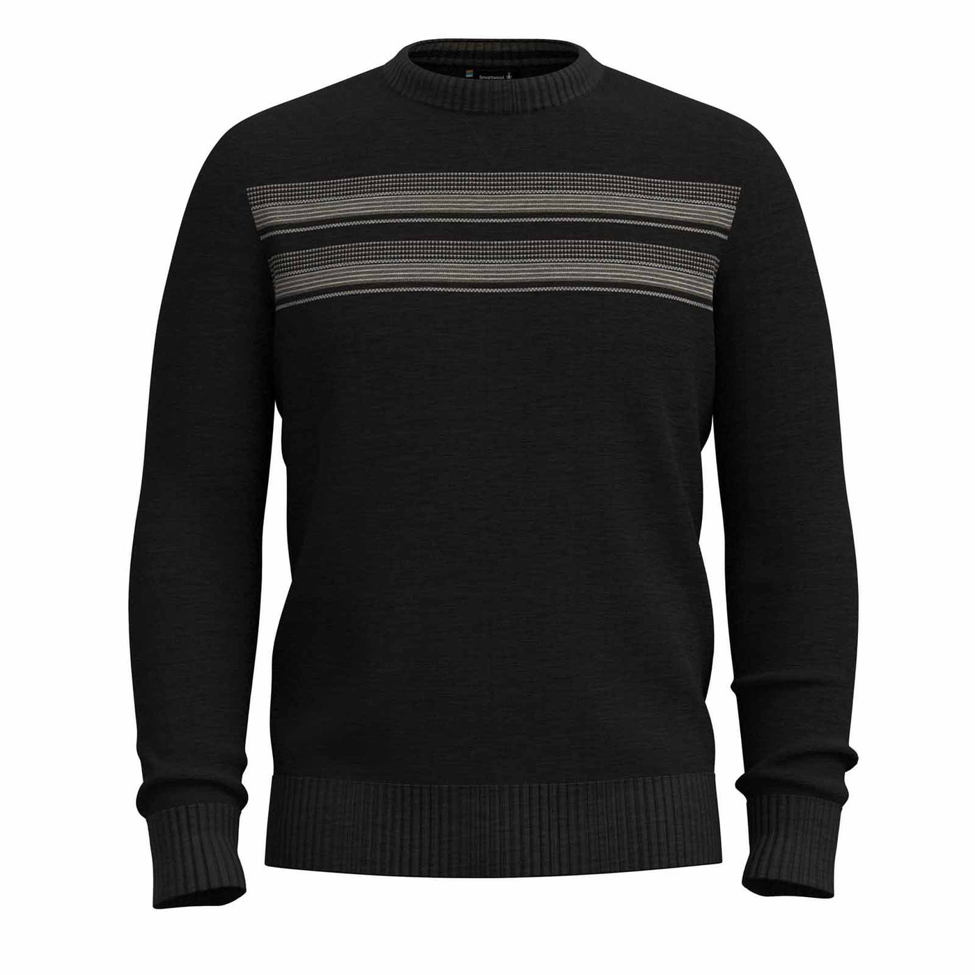 Smartwool Men's Sparwood Stripe Crew Sweater 2025 N90 Charcoal Winter Moss