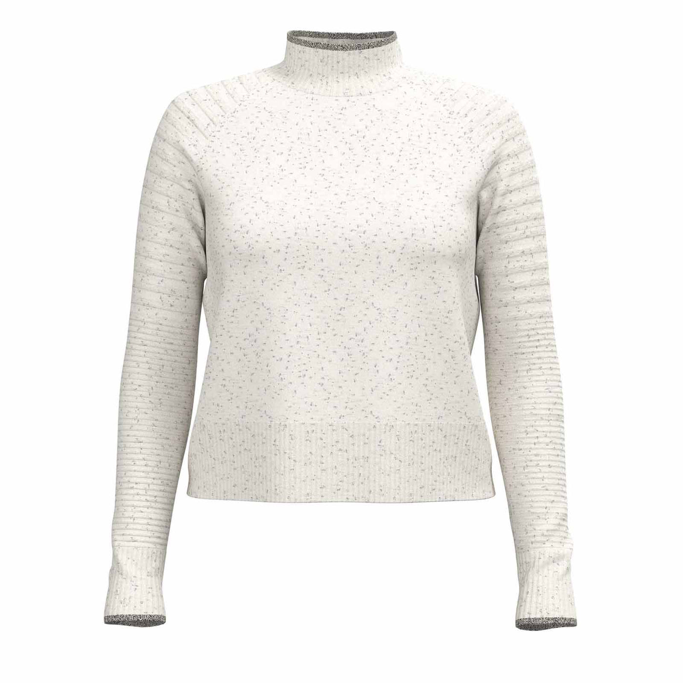 Smartwool Women's Edgewood Mock Neck Sweater 2025 H46 Natural Donegal