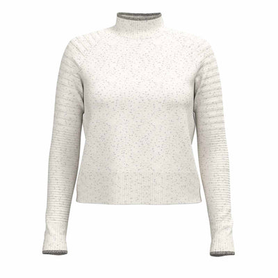 Smartwool Women's Edgewood Mock Neck Sweater 2025 H46 Natural Donegal