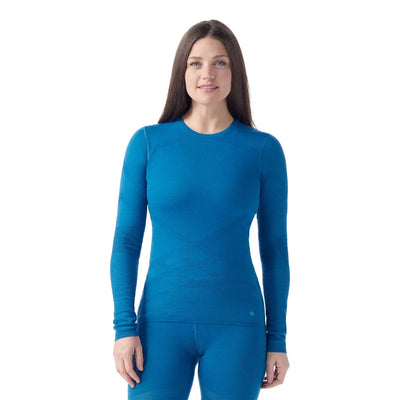 Smartwool Women's Intraknit Thermal Merino Base Layer Crew 2025 P01 Nival Blue Pool Blue