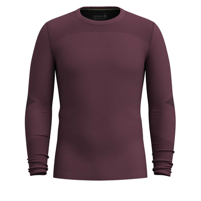 Smartwool Men's Intraknit Thermal Merino Base Layer Crew 2025 N95 Eggplant Black