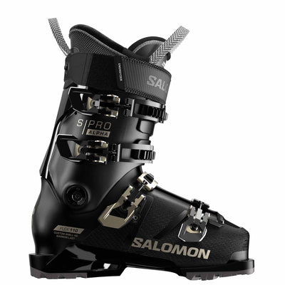 SALOMON W'S S/PRO ALPHA 110 GW SKI BOOT 2025 BLACK/LT BRONZE MET/BLACK