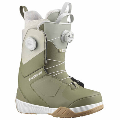 Salomon Women's Kiana Dual BOA® Snowboard Boots 2025 DEEP LICHEN GREEN