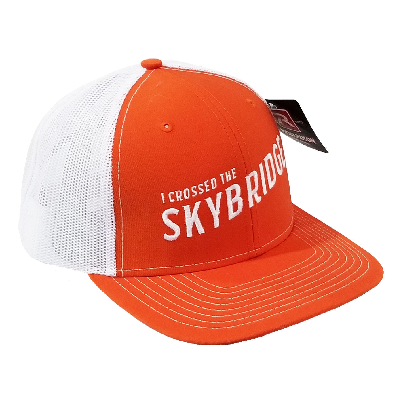 Gatlinburg I Crossed the SkyBridge Logo Trucker Hat ORANGE