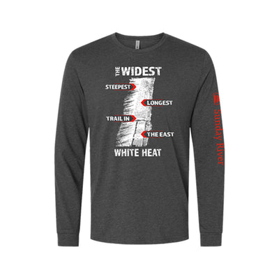 STRYDER Sunday River L/S Tee White Heat SR Logo CHARCOAL