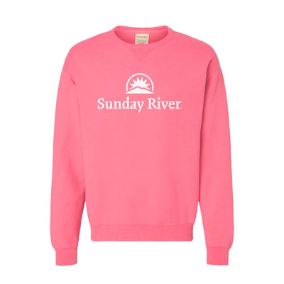 Sunday River Comfort Wash Crew Sweatshirt 2024 CORAL CRAZE