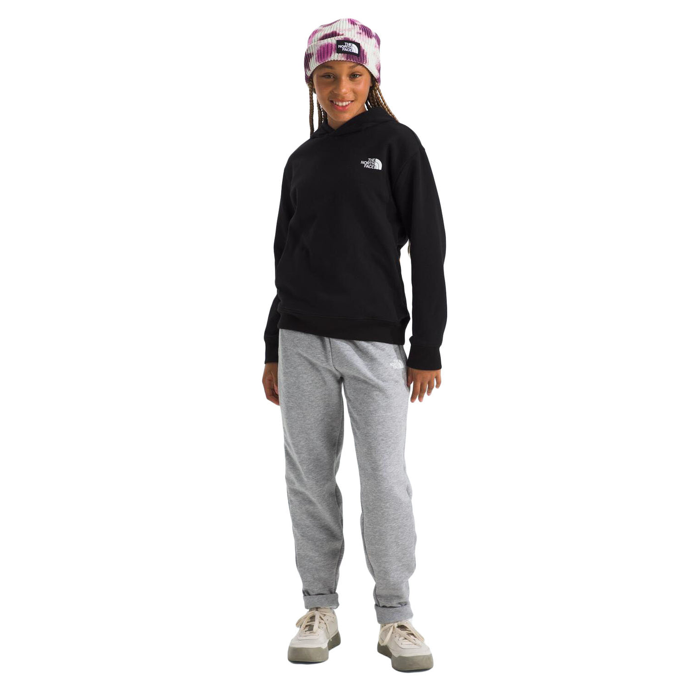 THE NORTH FACE JR'S SNOW CAMP FLEECE PULLOVER HOODIE TNF BLACK/SNOW
