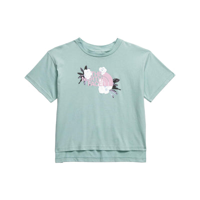 The North Face Junior's Winter Flowers S/S Graphic Tee 2025 MUTED PINE