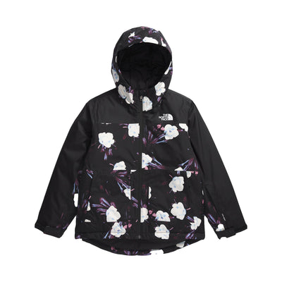 THE NORTH FACE JR'S FREEDOM INSULATED JACKET 4FI TNF BLACK WINTER FLOWERS PRINT