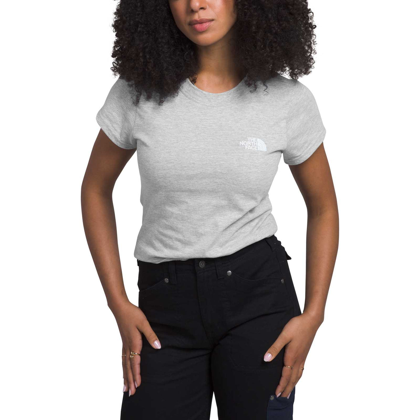 The North Face Women's Short-Sleeve Evolution Cutie Tee 2025 DYX TNF LIGHT GREY HEATHER