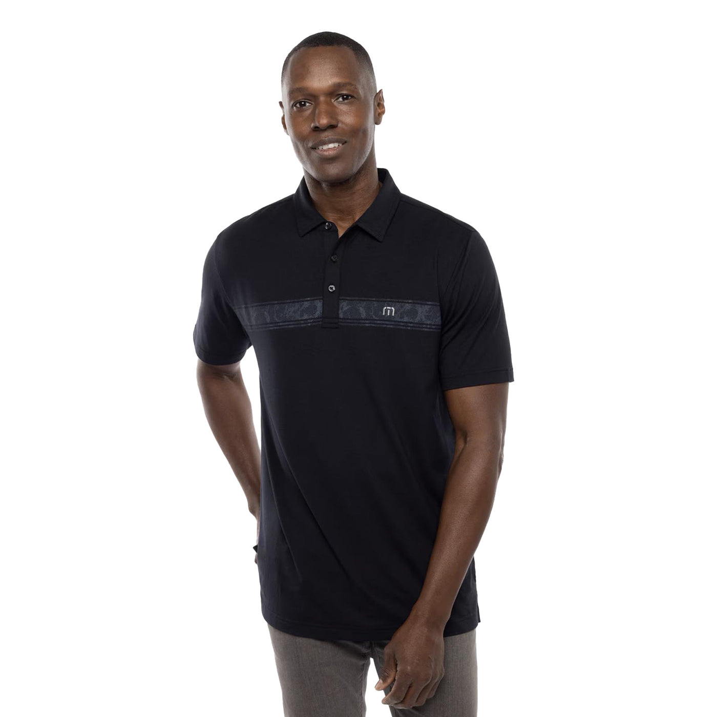 TravisMathew Men's Thunder Roll Polo 2024 BLK BLACK