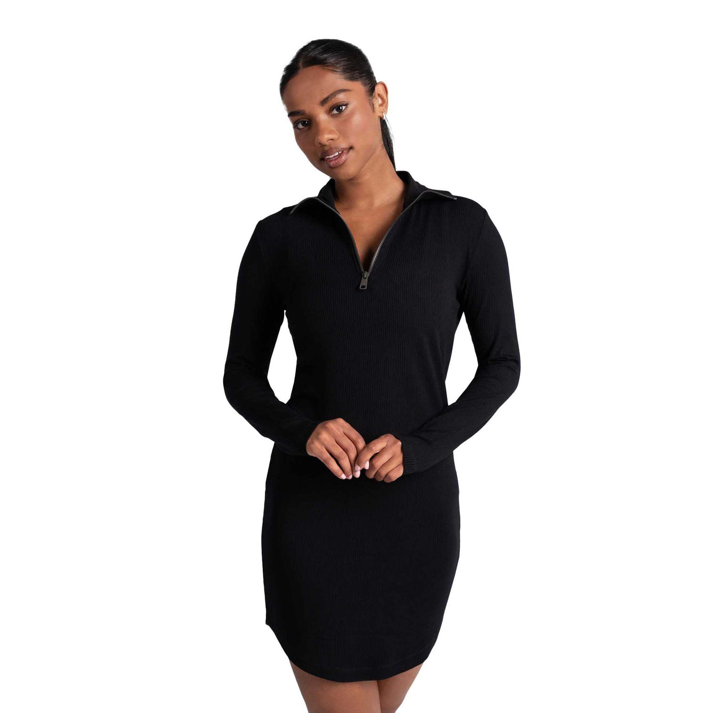 Lole Women's Traverse 1/2 Zip Dress 2024 BLACK BEAUTY