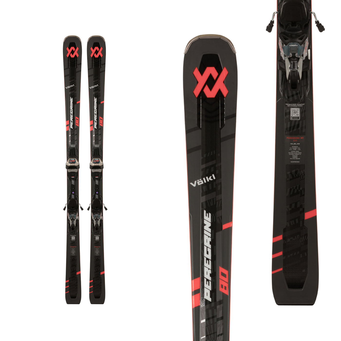 Volkl Men's Peregrine 80 Skis with Lowride 12 TCX Bindings 2025 162