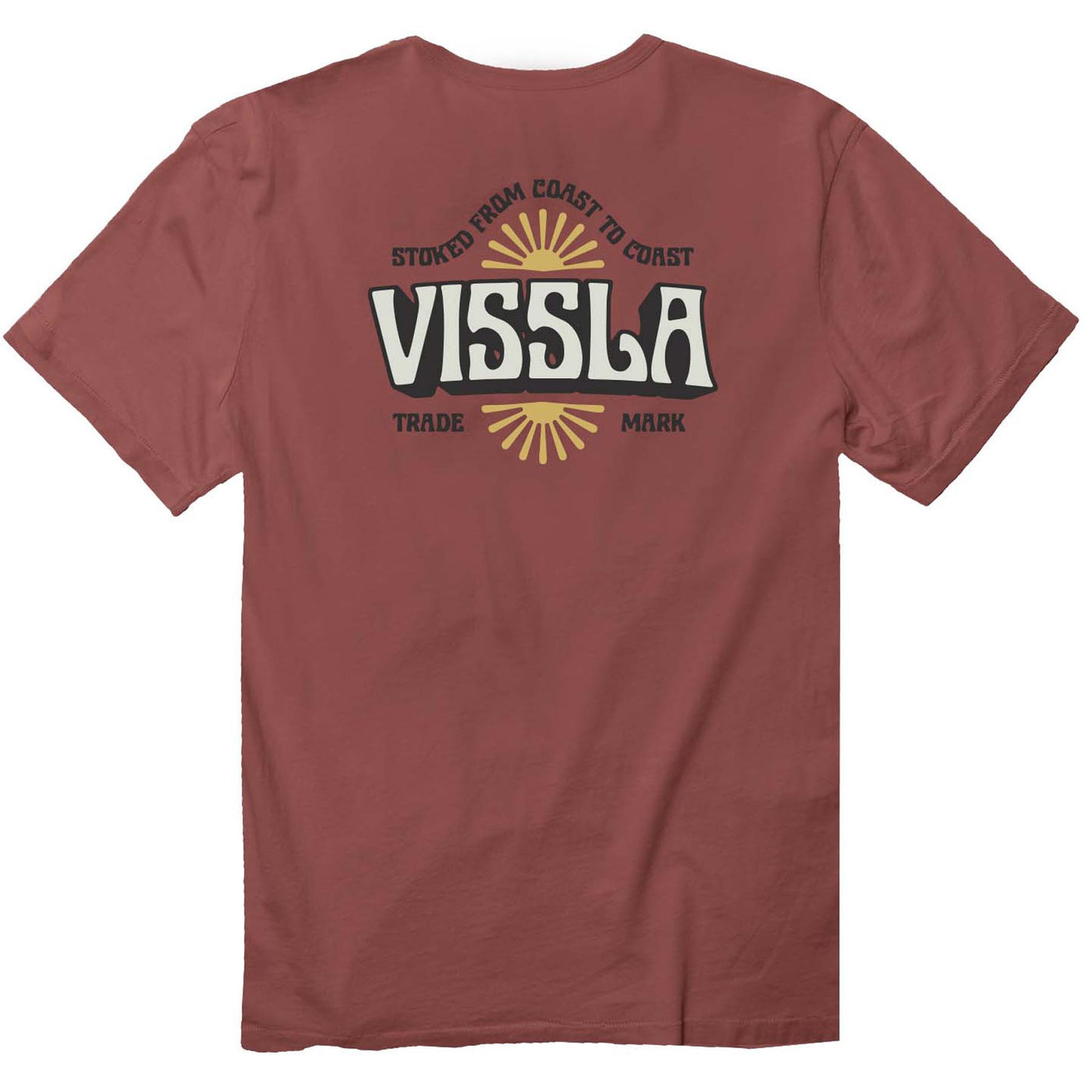 Vissla Men's Coast To Coast Organic Tee 2024 RUSTY RED