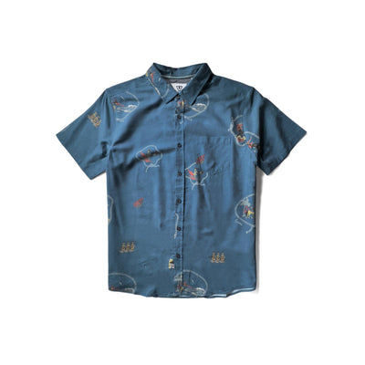 Vissla Men's Soren Wavy West Eco Short-Sleeve Shirt 2024 TIDAL BLUE