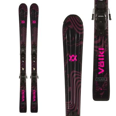 Volkl Flair Junior Skis with 4.5 vMotion Bindings 100