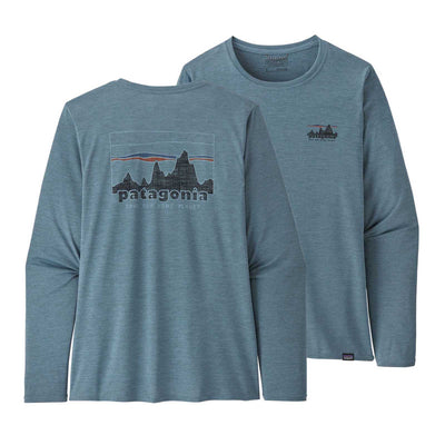 Patagonia Women's Long-Sleeved Capilene® Cool Daily Graphic Shirt 2024 '73 SKYLINE: LIGHT PLUME GREY X-DYE