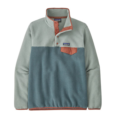 Patagonia Women's Lightweight Synchilla Snap-T Fleece Pullover 2025 NGSL NOUVEAU GREEN W/SLEET GREEN