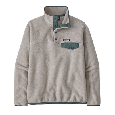 Patagonia Women's Lightweight Synchilla® Snap-T® Fleece Pullover 2024 OATMEAL HEATHER/NOUVEAU GREEN