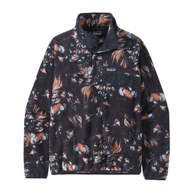 Patagonia Women's Lightweight Synchilla Snap-T Fleece Pullover 2025 SLPH SWIRL FLORAL: PITCH BLUE