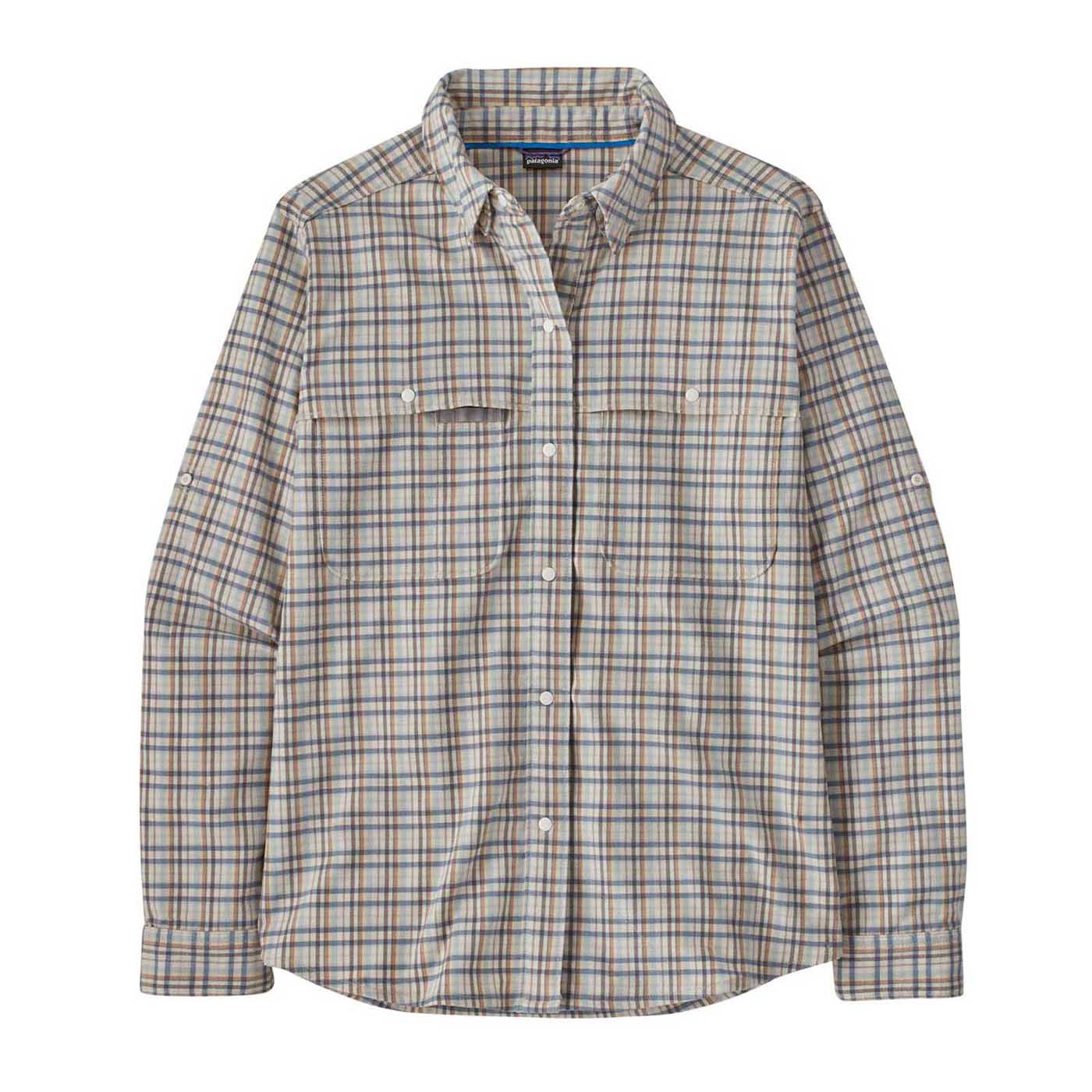 PATAGONIA W'S EARLY RISE STRETCH SHIRT SANTA CRUZ- WOOL WHITE