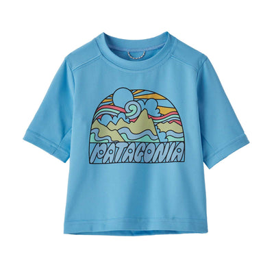Patagonia Toddler's Capilene® Silkweight T-Shirt 2024 FITZ ROY RAYS: LAGO BLUE