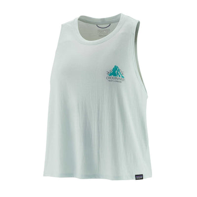 Patagonia Women's Capilene® Cool Trail Cropped Tank Top 2024 CHOUINARD CREST- WISPY GREEN