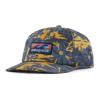 Patagonia Boardshort Label Funfarer Cap 2024 CLIFFS AND WAVES: UTILITY BLUE