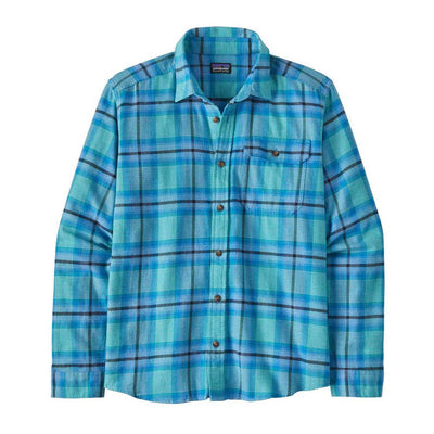 Patagonia Men's Long-Sleeved Lightweight Fjord Flannel Shirt 2024 OCEAN: SUBTIDAL BLUE