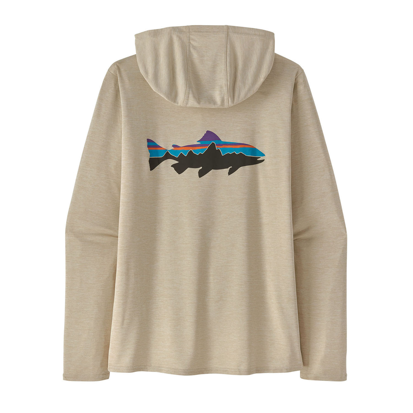 Patagonia Women's Capilene Cool Daily Graphic Hoody 2025 FITZ ROY TROUT- PUMICE X-DYE
