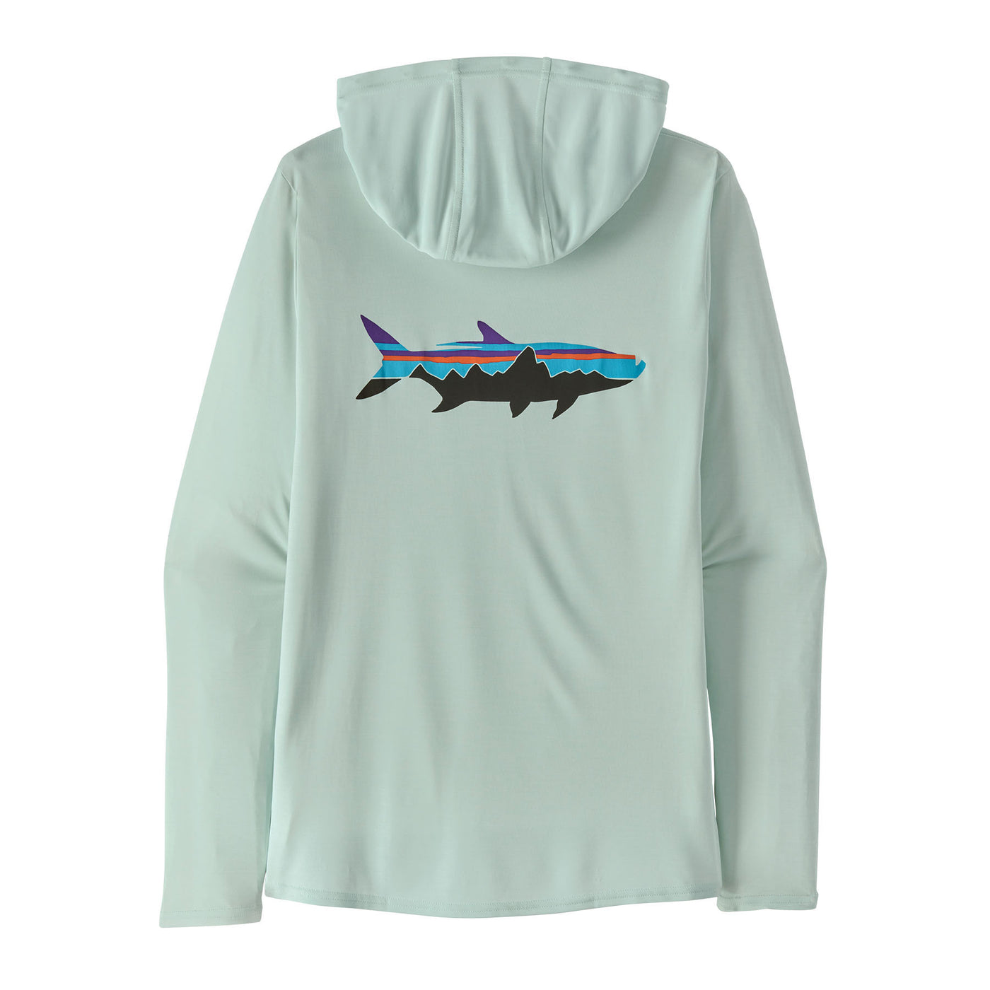 Patagonia Women's Capilene Cool Daily Graphic Hoody 2025 FITZ ROY TARPON- WISPY GREEN X-DYE