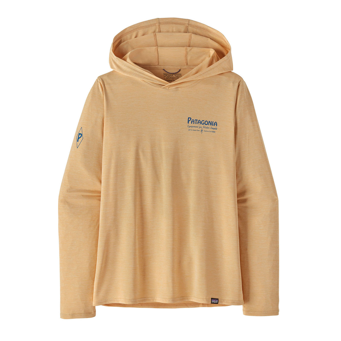 Patagonia Women's Capilene Cool Daily Graphic Hoody 2025 WATER PEOPLE BANNER- SANDY MELON X-DYE