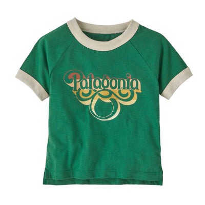 Patagonia Toddler's Ringer T-Shirt 2024 RANGE RAMBLER: GATHER GREEN