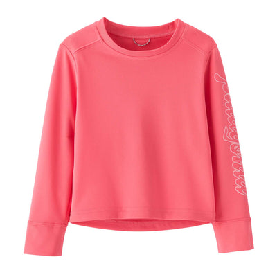 Patagonia Infant's Long-Sleeved Capilene® Silkweight UPF T-Shirt 2024 FITZ SCRIPT: AFTERNOON PINK