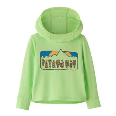 Patagonia Toddler's Capilene® Silkweight UPF Hoody 2024 DANCING DAWN: SALAMANDER GREEN