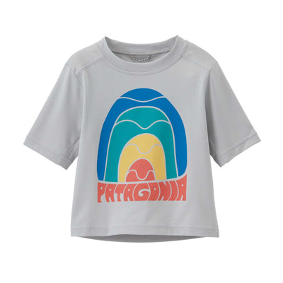 Patagonia Toddler's Capilene® Silkweight T-Shirt 2024 RAINBOW WAVE: TAILORED GREY