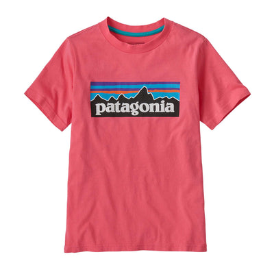 Patagonia Junior's P-6 Logo T-Shirt 2025 AFTERNOON PINK