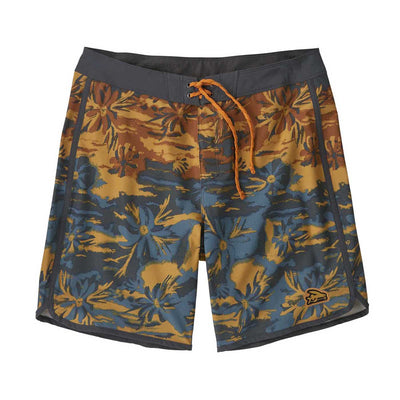 Patagonia Men's Hydropeak Scallop Boardshorts - 18" 2024 CLIFFS AND COVES- PUFFERFISH GOLD