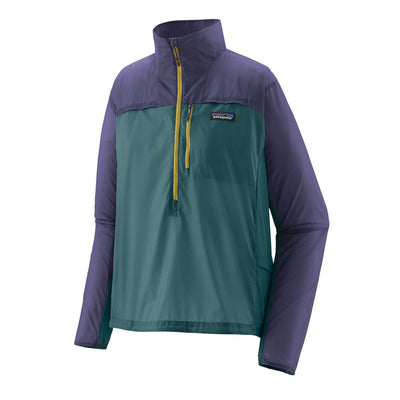 Patagonia Women's Houdini Stash 1/2-Zip Pullover 2025 WBPU WETLAND BLUE/SOLSTICE PURPLE