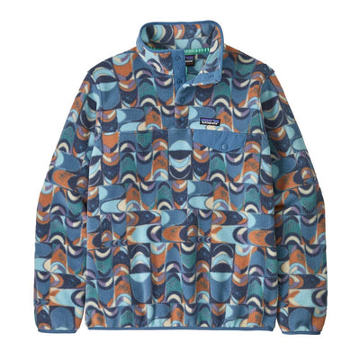 Patagonia Women's Lightweight Synchilla Snap-T Fleece Pullover 2025 SLGS SWALLOWTAIL GEO: STILL BLUE