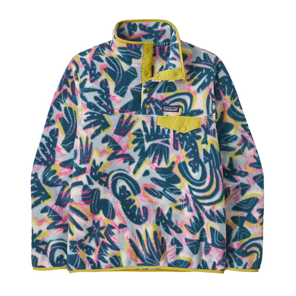 Patagonia Women's Lightweight Synchilla Snap-T Fleece Pullover 2025 WBTI WILD BOTANIST: TIDAL TEAL
