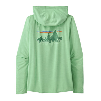 Patagonia Women's Capilene Cool Daily Graphic Hoody 2025 SRNX '73 SKYLINE: RINSED GREEN X-DYE