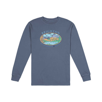 Brighton Watercolor Garment Dyed Long Sleeve Tee 2024 BLUE HORIZON